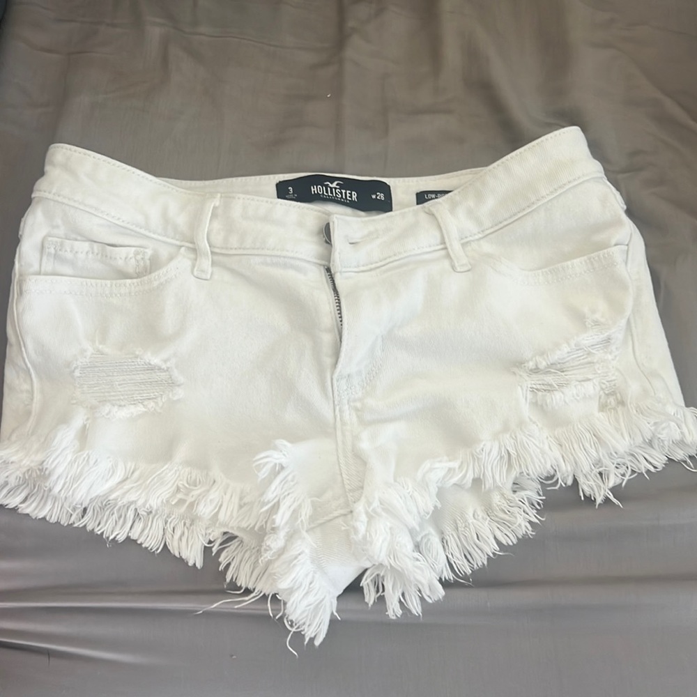White Hollister jean shorts